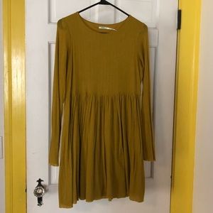 Mustard Yellow Babydoll Dress
